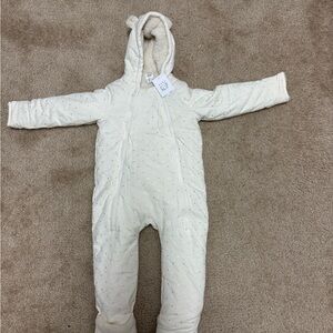 Brand New Gap Baby Sherpa Hoodie One Piece 18-24m